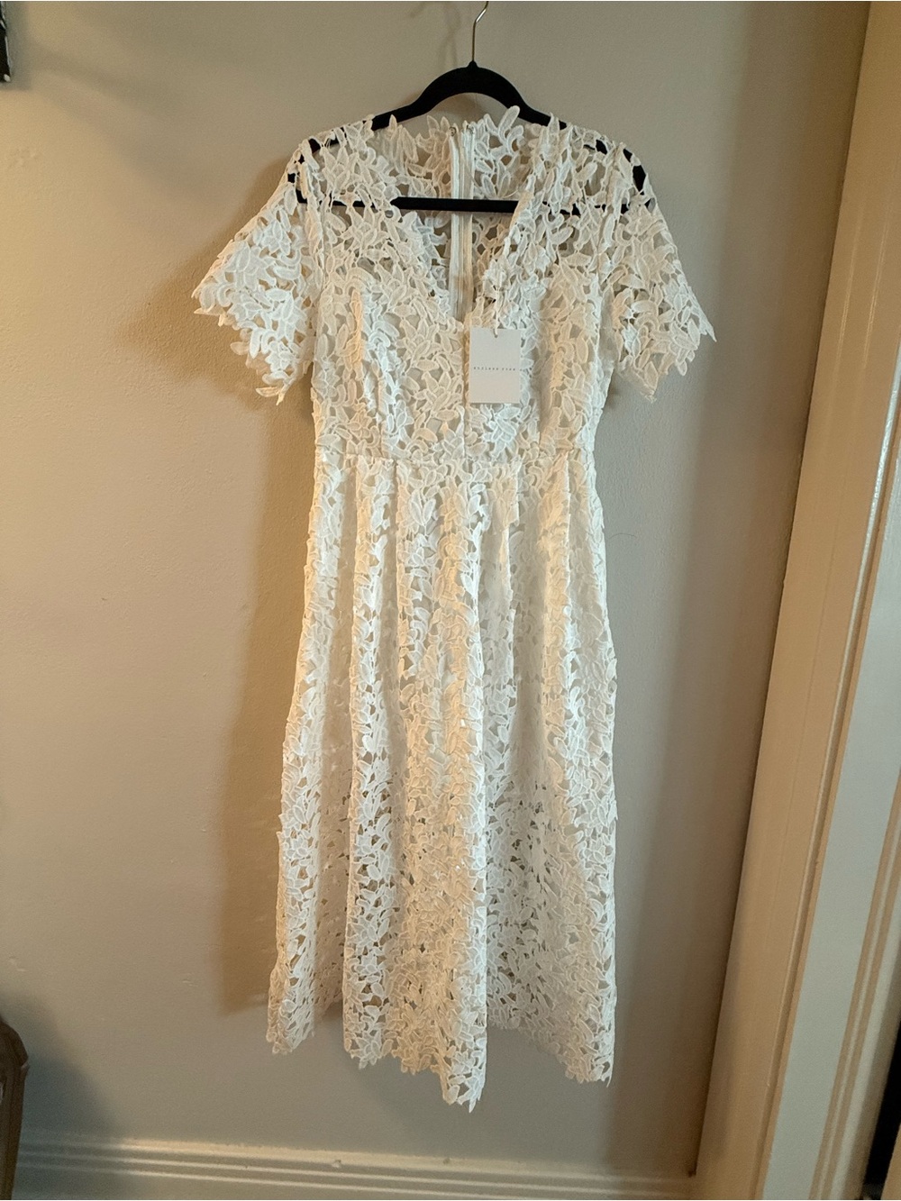 Endless Rose White Lace Maxi Dress with Floral Cutwork